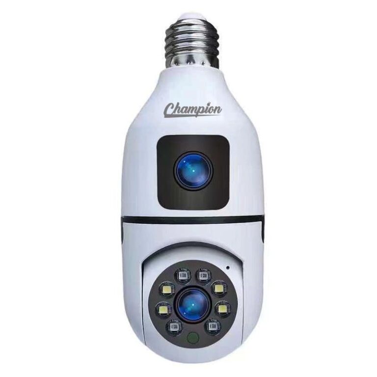 Double Lens PTZ Bulb Wi-Fi IP Camera